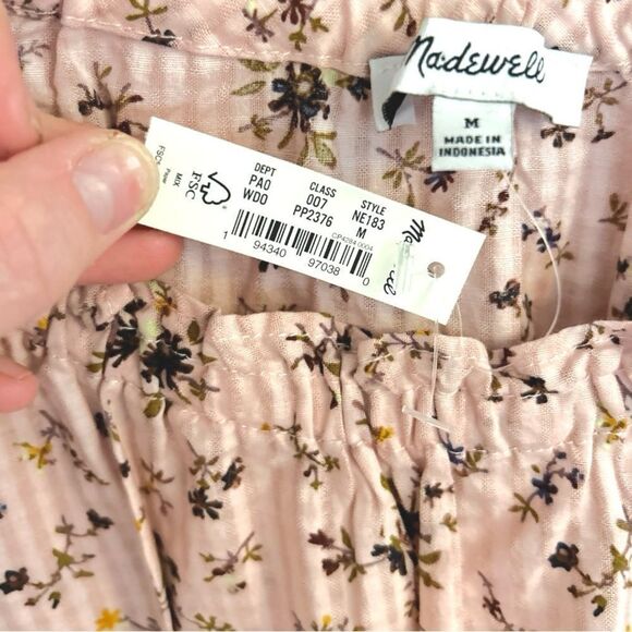 Madewell Sophia Top in Bouquet Floral Pink Wisteria Dove, Size Medium, NWT - Picture 7 of 11